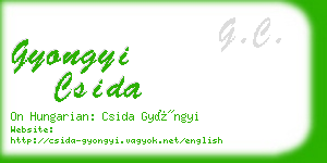 gyongyi csida business card